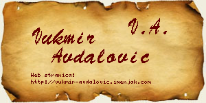 Vukmir Avdalović vizit kartica